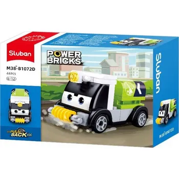 Stavebnice Sluban SLUBAN Power Bricks Cisterna zelená zpětný chod 44 dílků STAVEBNICE