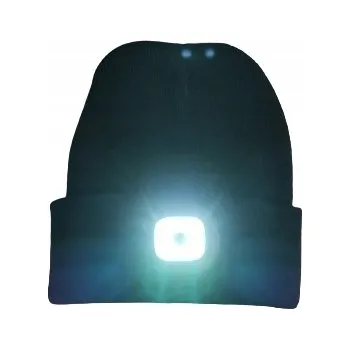 Čepice AKRYLOVÁ PLETENÁ ČEPICE S LED SVÍTILNOU IMPERIAL WILD černá 1 kus