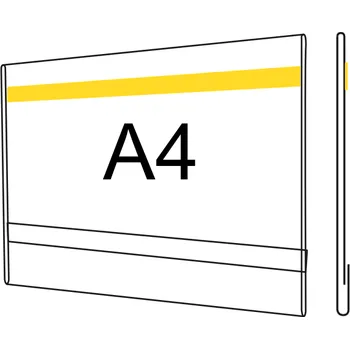 Plastová kapsa O A4 na šířku s oboustrannou pěnovou páskou Plastová kapsa O A4 na šířku s oboustrannou pěnovou páskou - 1 ks