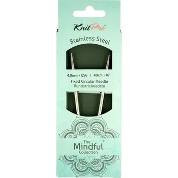 Nástroj na niť a příze Kruhové jehlice KnitPro Mindful 40 cm 4 mm