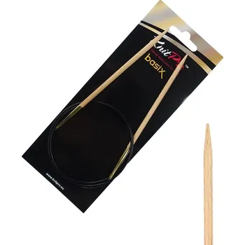 Nástroj na niť a příze Dřevěné kruhové jehlice Knitpro Basix Birch 80 cm 4 mm