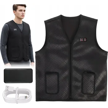 Pánská vesta VYHŘÍVANÁ VESTA BEZ RUKÁVŮ ZIMNÍ BUNDA UNISEX ELEKTRICKÁ XXL