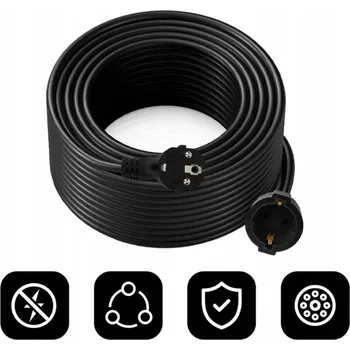Napájecí kabel Prodlužovací Kabel pro sekačku 3×0,75MM² 30 m silný