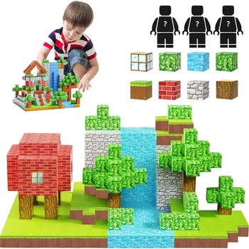 ostatní stavebnice STAVEBNICE 100 KS PRO DĚTI: SILNÉ MAGNETY + 3 FIGURKY