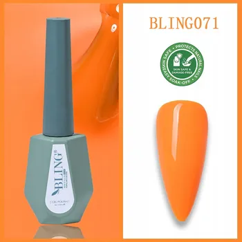 Přípravek na nehty Bling Gel na nehty HYBRIDNÍ LAK Fluorescenční oranžový 10ml č.