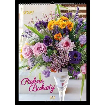 Kalendář KALENDÁŘ 2026 NÁSTĚNNÝ A2 VELMI VELKÝ JEDNOSTRANNÝ KRÁSNÉ KYTICE KVĚTINY