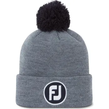 Čepice FootJoy kulich Solid Pom Pom - černo šedý