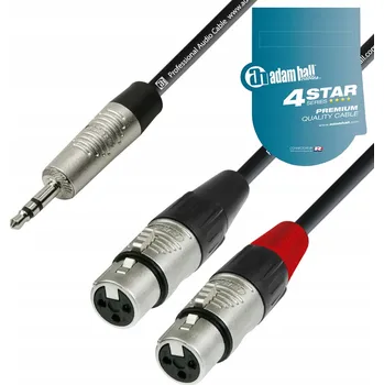Audio kabel Kabel Adam Hall K4YWFF0180 minijack (3,5 mm) - 2x XLR 1,8 m