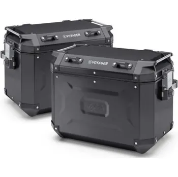 Zavazadlo na motocykl Sada bočních hliníkových moto kufrů Kappa K´Voyager KVG37BPACK2