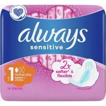 Menstruační vložka Always Ultra Sensitive Normal vložky s křidélky 14 kusů