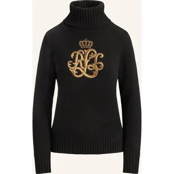 Dámský svetr Lauren Ralph Lauren Rolák, černá / zlatá