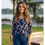 Dámské triko KIXMI MENDY TMAVĚ MODRÁ XS