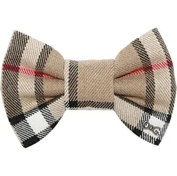Obleček pro psa Funky Dog Burberry hnědý kostkovaný psí motýlek M
