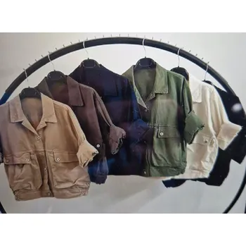 Dámský kabát Bavlněná jarní bunda 21186 barva: bílá