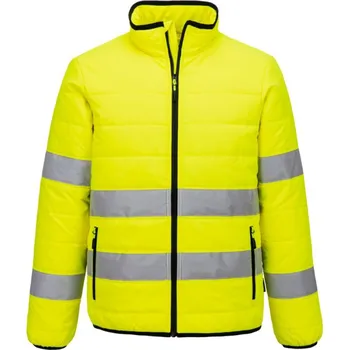 pracovní bunda PORTWEST Bunda S617, prošívaná, reflexní POR-S617YBRM M Žlutá/černá