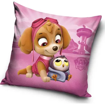 Dekorativní polštářek Carbotex Dětský polštářek Tlapková Patrola Skye a Huhu