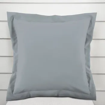 Povlak na polštářek Bavlněný povlak na polštář s lemem Moni MO-076 Světle šedý 50 x 50 cm