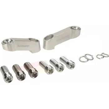 Auto-moto Rozšiřovací adaptéry zrcátek na motorku/skútr stříbrné, pár (rozšíření a zvýšení moto zrcátek) (rozšiřovací a zvyšovací)