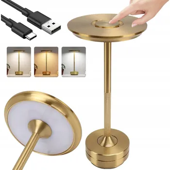 Lampička LAMPA BIURKOWA USB DOTYKOVÉ OVLÁDÁNÍ BEZDRÁTOVÉ NABÍJENÍ LED PRO PRÁCI