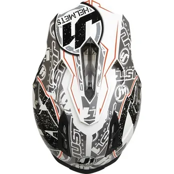 Helma na motorku Kšilt Just1 J12 Stamp bílý - uni