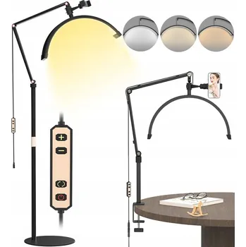 Stojací lampa Profesionální kosmetická lampa Beauty Light LED 2v1 Stolní Podlahová 360°