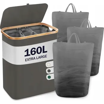 Koš na prádlo Koš na prádlo YOUDENOVA 160 l šedý, vícebarevný