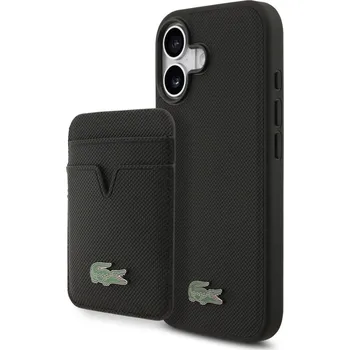 Náhradní kryt pro mobilní telefon Lacoste Iconic Petit Pique MagSafe zadní kryt + Peněženka pro iPhone 17 Black