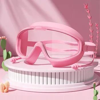 Plavecké brýle SHIXUANZHI Ochranné brýle proti stříkající vodě, mikrovlákno, růžové plavecké brýle s UV filtrem