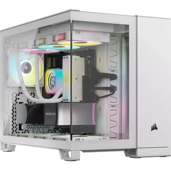 PC skříň počítačová skříň micro atx corsair icue link 2500x rgb bílá