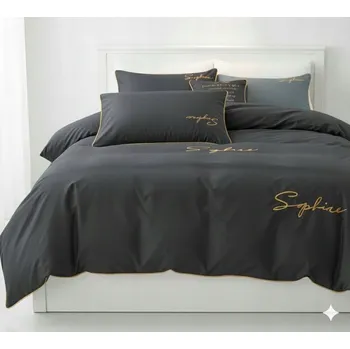 Povlečení SADA POVLEČENÍ 3 DÍLNÁ Z MIKROVLÁKNA GLAMOUR 160x200 CM ELEGANTNÍ VÝŠIVKA