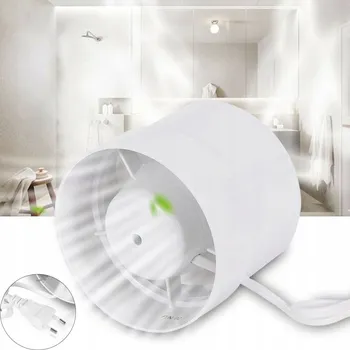 Domácí ventilátor TICHÝ POTRUBNÍ VENTILÁTOR KULATÝ STANDARDNÍ PŘIPOJENÍ 100 se zpětnou klapkou