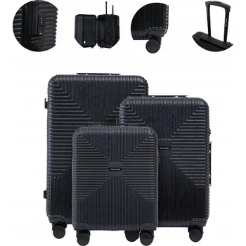 Wings Sada pevných kufrů z polykarbonátu JKD01-3KPL, 191 l