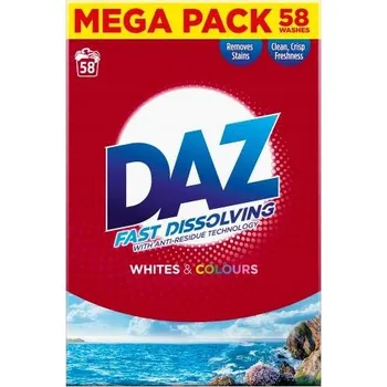 Prací prášek DAZ Prací prášek 3,77 kg 58 dávek na bílé a barevné prádlo