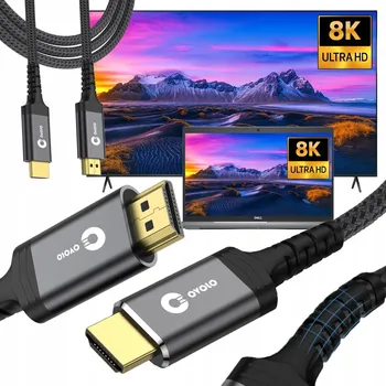 Video kabel SILNÝ HDMI 2.1 kabel 48 Gbps VRR 8K 4K 120 Hz Kvalitní kabel 0,5 m PRO HRÁČE