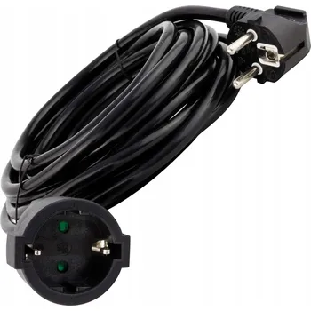 Napájecí kabel PRODLUŽOVACÍ KABEL 1-ZÁSUVKOVÝ S UZEMNĚNÍM DOMÁCÍ SÍŤOVÝ 20M 3×0.75mm2 ČERNÝ