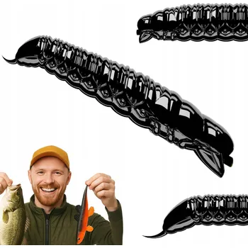 Umělá nástraha Červ LIBRA LURES Goliath 3 cm, 040 - Černá 15 ks (bez vůně) NA PSTRUHY