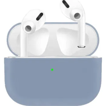 Pouzdro na mobilní telefon Ultratenký silikonový obal pro AirPods Pro - modrošedý