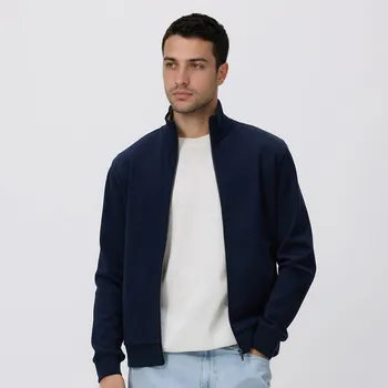 Pánská mikina Reserved - Mikina se stojáčkem - tmavomodrá - 520EF-59X - 520EF-59X-XXL