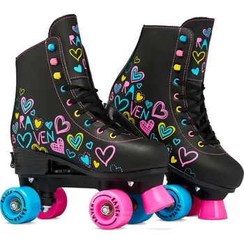 RAVEN Nastavitelné kolečkové retro brusle Raven Trista 31/34 ČERNÁ