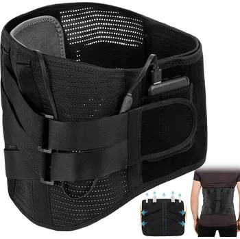 Bezpečnostní kamera VYHŘÍVACÍ PÁS NA ZÁDA S KOVOVÝMI RÁMY, 3 TEPLOTY, PODPORA 5000 MAH