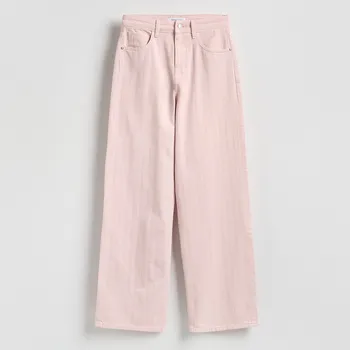 Dámské džíny Reserved - Žebrované džíny wide leg - růžová - 161IL-03J - 161IL-03J-34