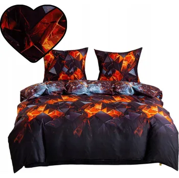 Povlečení Povlečení 160x200 BAVLNĚNÁ SATÉNOVÁ ABSTRAKCE