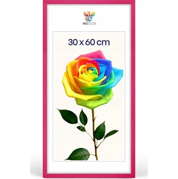 Obraz Rámeček na fotografie 30 x 60 cm, růžový, z přírodního dřeva