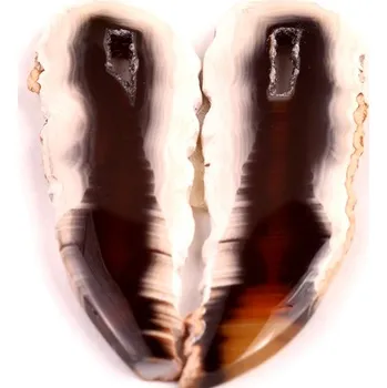 Přírodní kámen Exkluzivní párové kabošony Sumatra Achát č.P781 (43x15x4mm)