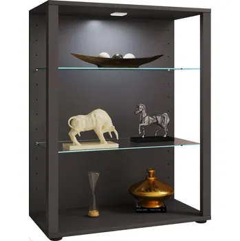 Komoda VCM Vitrína Glasol XL, antracitová 487178