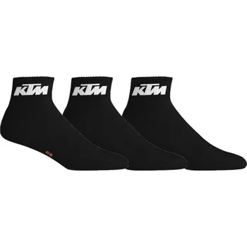 Pánské oblečení Unisex ponožky KTM SOCKS SHORTY 3P 39-42 Černá, Bílá