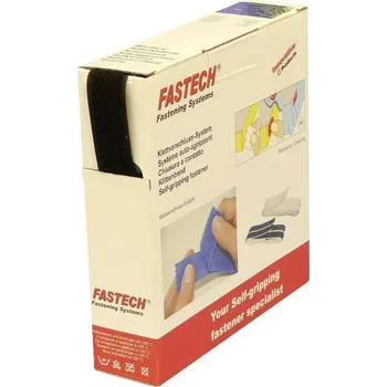 Zip FASTECH® B25-SKL02999910 pásek se suchým zipem, zalepení hotmelt , flaušová část, (d x š) 10 m x 25 mm, černá, 10 m