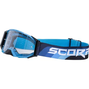 Helma na motorku Brýle Scorpion E24 tyrkysovo/modro/černé - uni