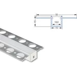 McLED ML-761.128.74.2 Hliníkový profil pro sádrokarton AU 55x15mm bez difuzoru 2m