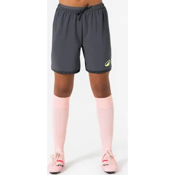 Dámské kraťasy KIPSTA Dámské fotbalové kraťasy Viralto II L ŠEDÁ|ŽLUTÁ